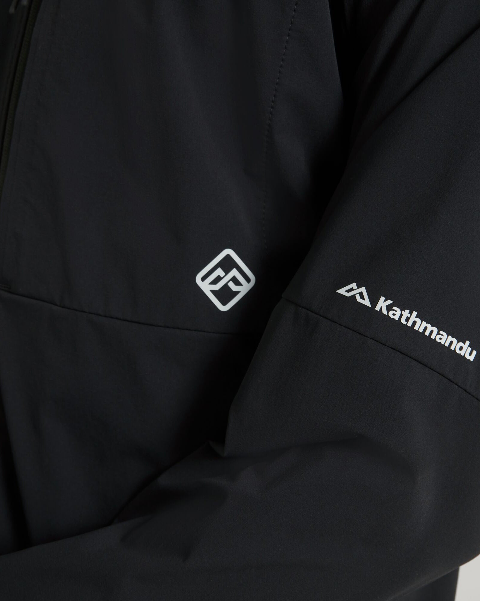 ULT Hike Men's Waterproof Hooded Jacket - Lightweight Windbreaker for Outdoor Hiking & Camping - Black
