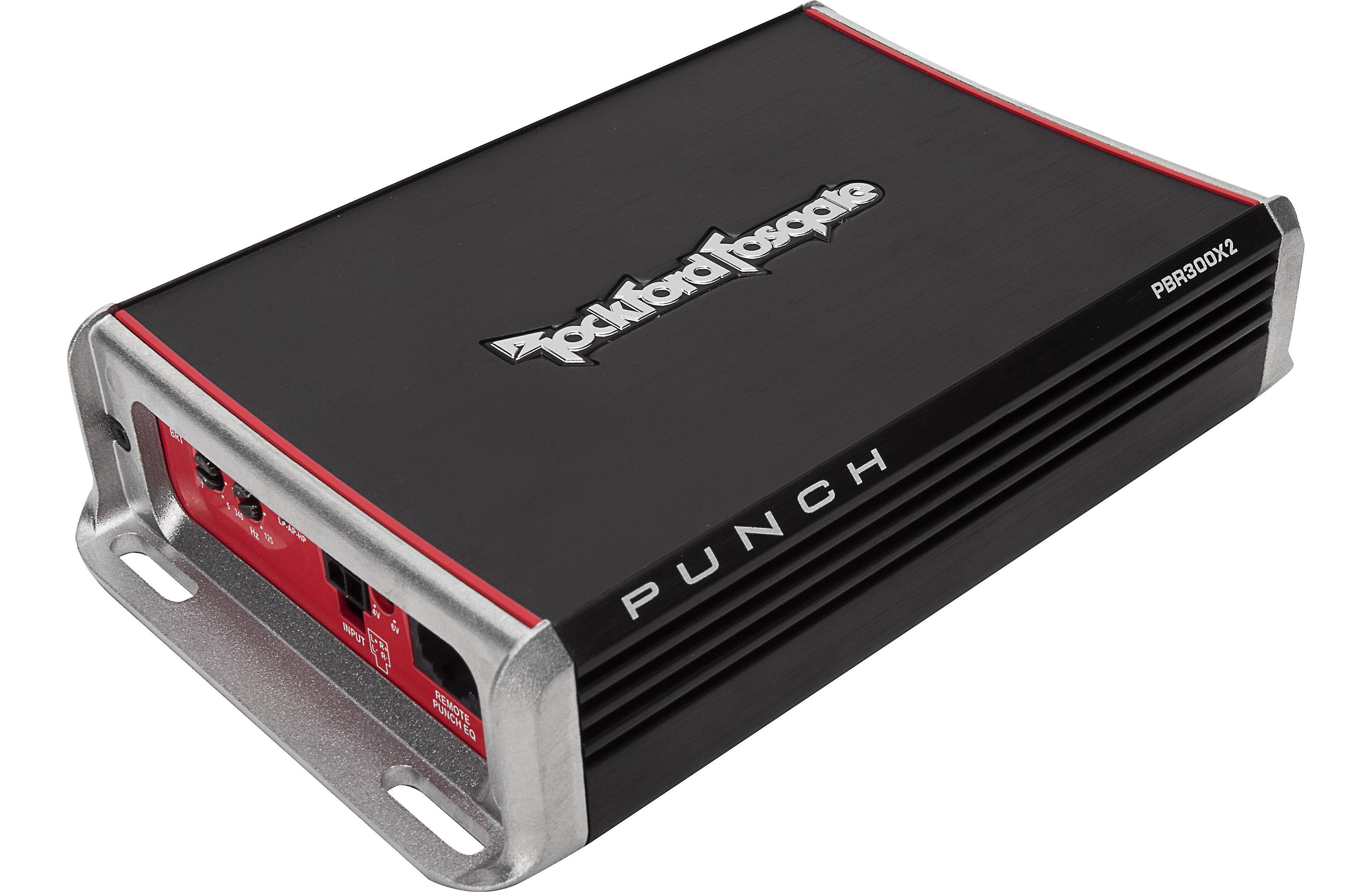 Rockford Fosgate PBR300X2 2-Channel Marine Amplifier - 300W Power for Boats & Watercraft - Perfect for Marine Audio Systems & Outdoor Adventures