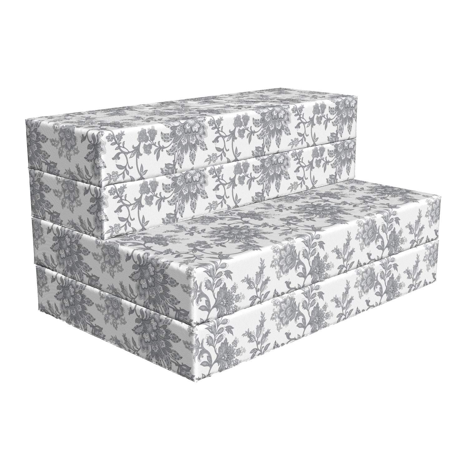 Ambesonne Floral Foldable Mattress with Petals Design, 74.8