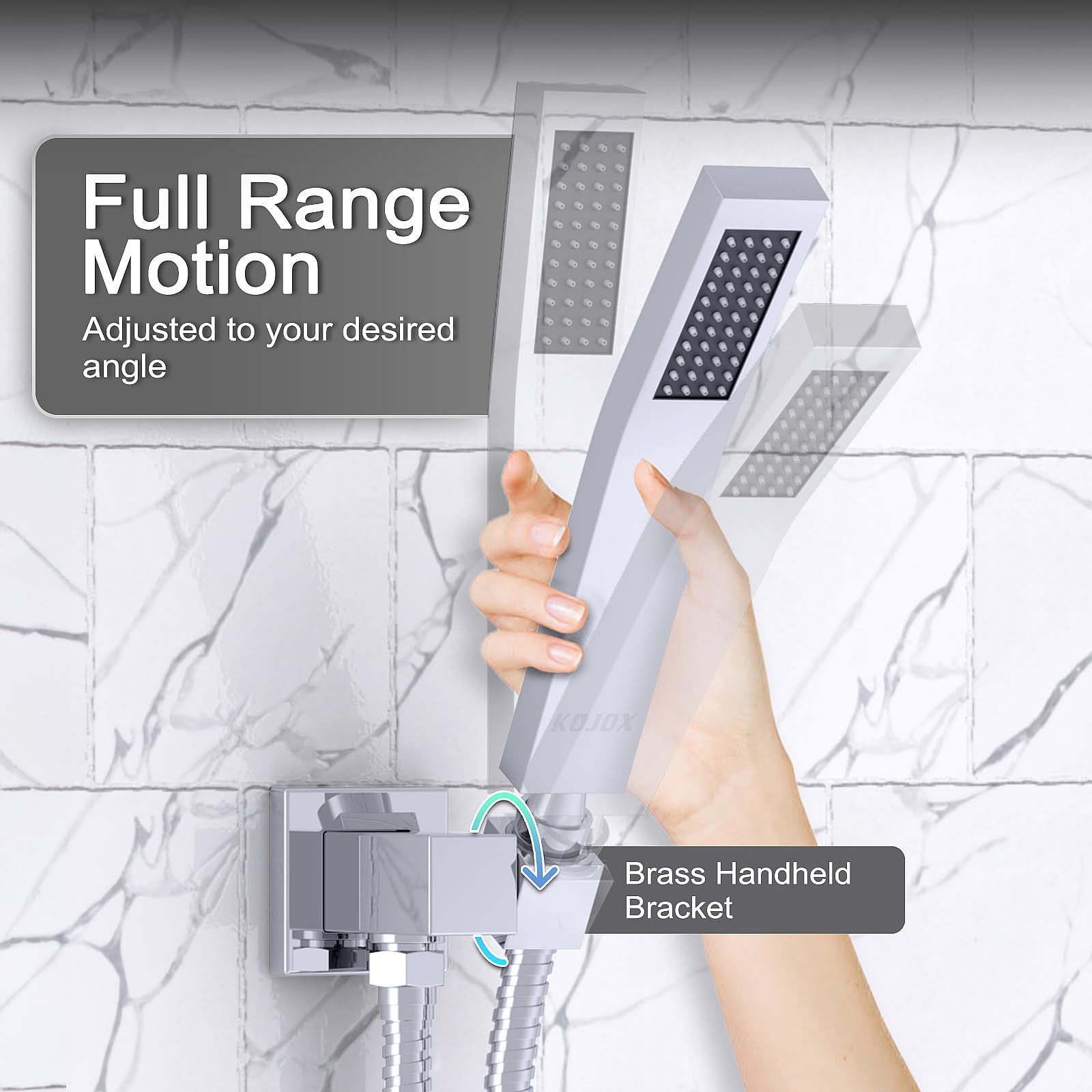 12 Inch High Pressure Rainfall Shower System with Handheld Shower Head & Wall Mounted Chrome Faucet Trim - Complete Rain Mixer Shower Set (Includes Valve) for Luxurious Spa-Like Bathroom Experience