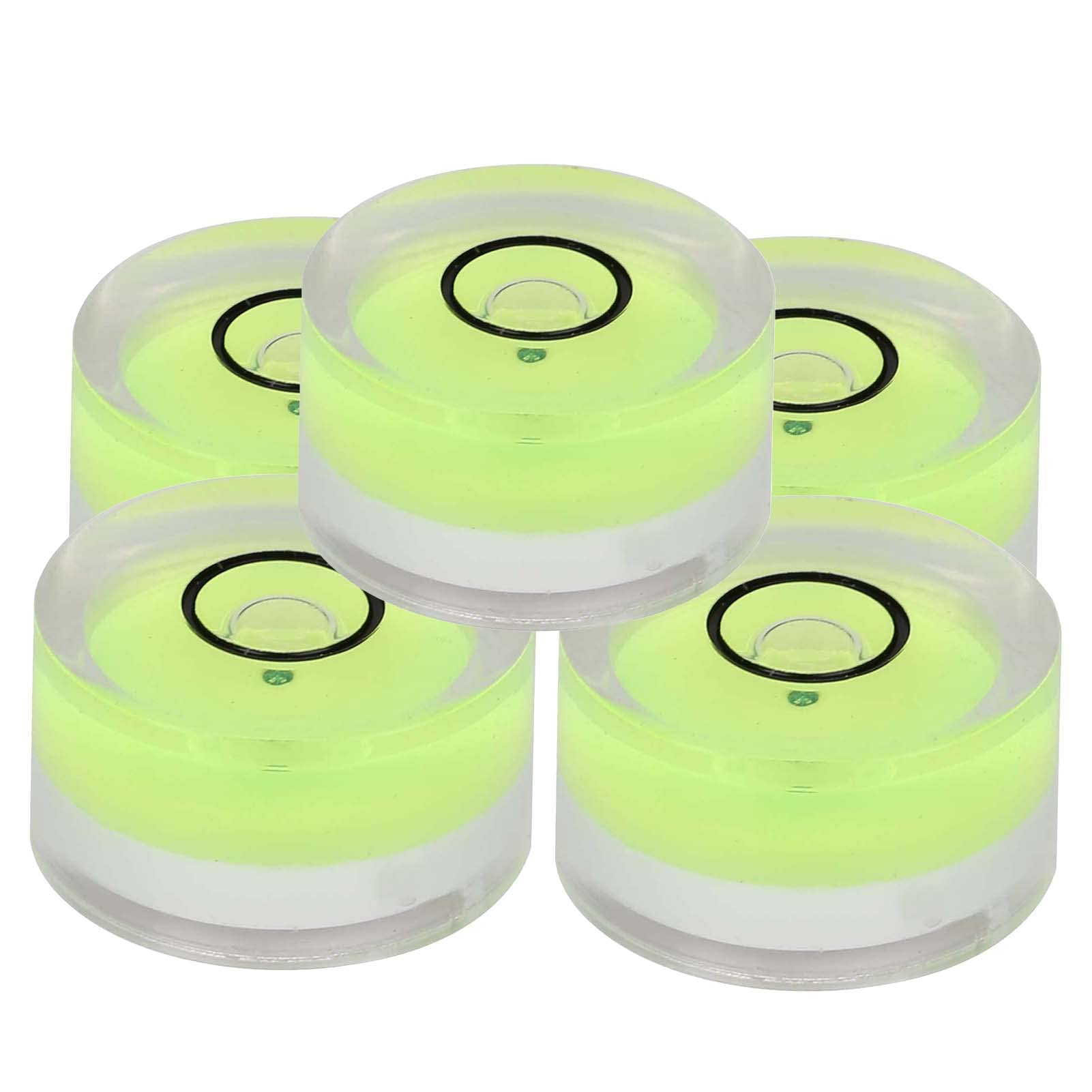 5-Piece 15mm Mini Round Bubble Level Set - Precision Measuring Tool for Balance Scales | Perfect for Carpentry, Construction, and DIY Home Projects