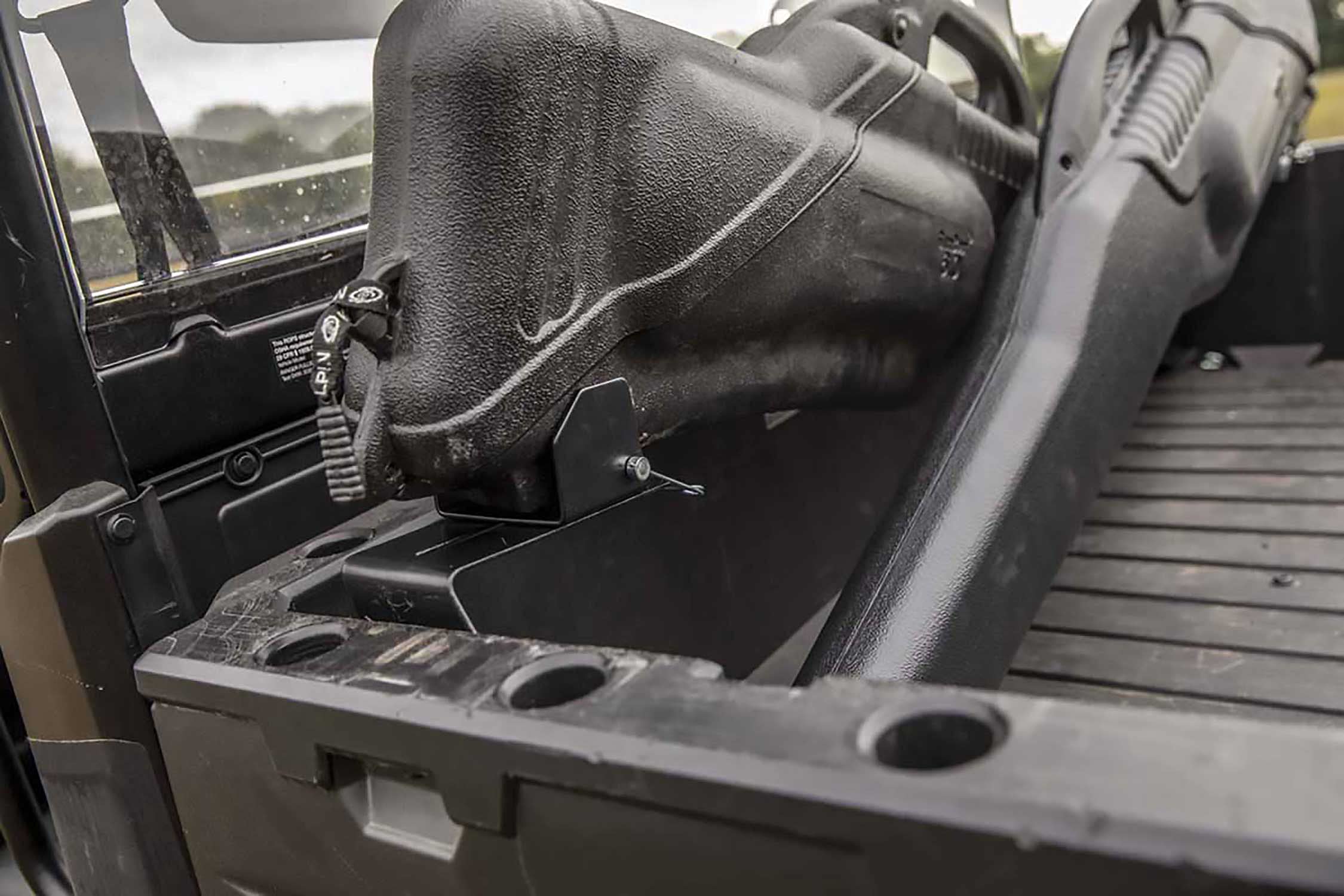Kolpin Black In-Bed Double Gun Boot Mount for Pickup Trucks - Secure Firearm Storage for Hunting & Outdoor Adventures