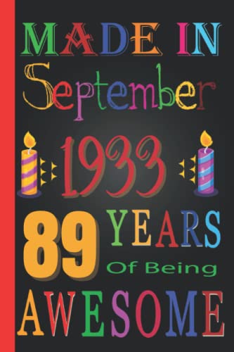 Funny 89th Birthday Gifts for Women & Men - September 1933 Born, 89 Years of Being Awesome Personalized Gag Gift for Friends, Coworkers & Family - Perfect for Milestone Birthdays, Retirement Parties & Humorous Celebrations