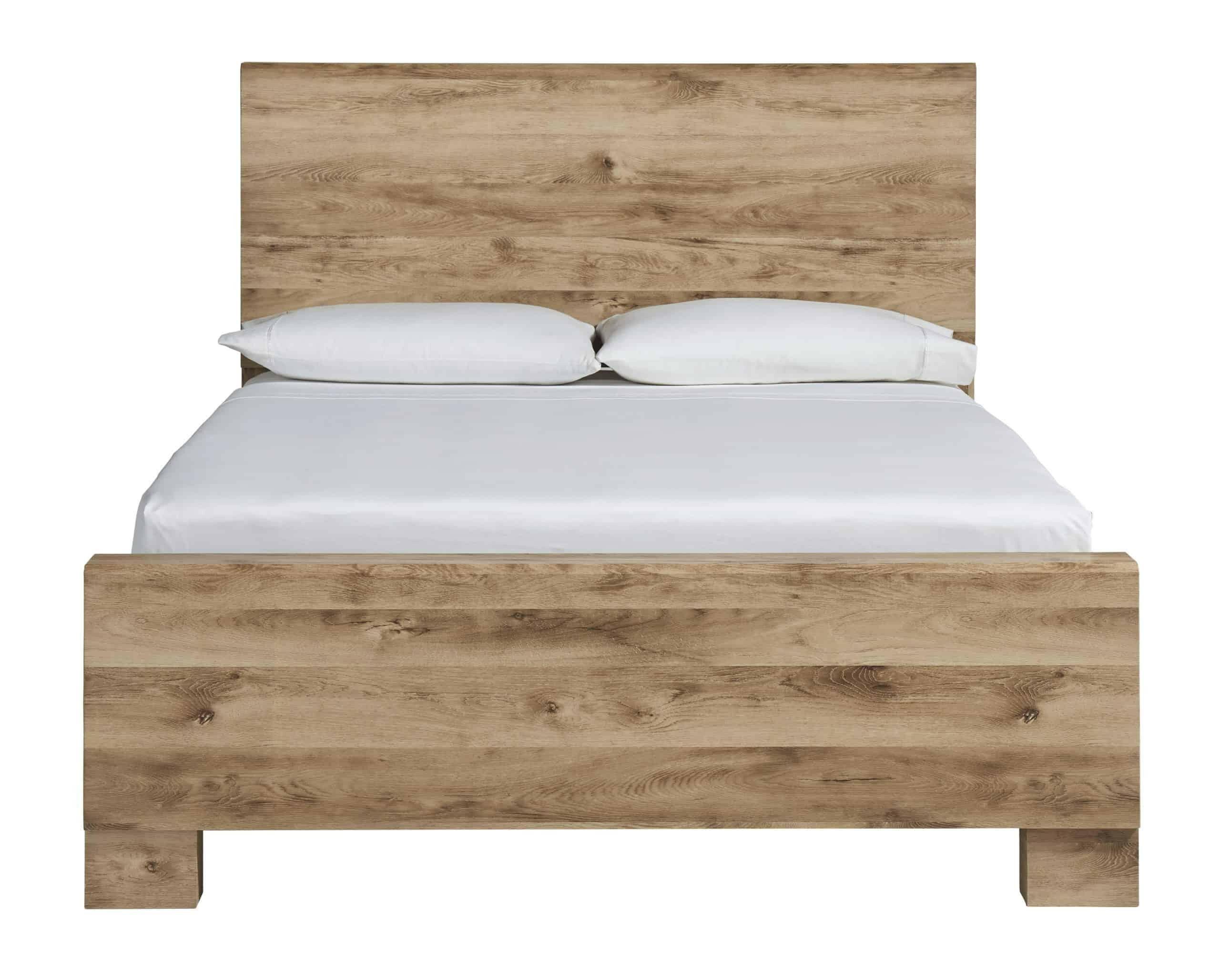 B1050 Hyanna Full Size Bed Frame - 87/84/86 Inch Queen Bed with Sturdy Metal Frame & Noise-Free Design | Perfect for Guest Rooms, Dorms & Small Bedrooms