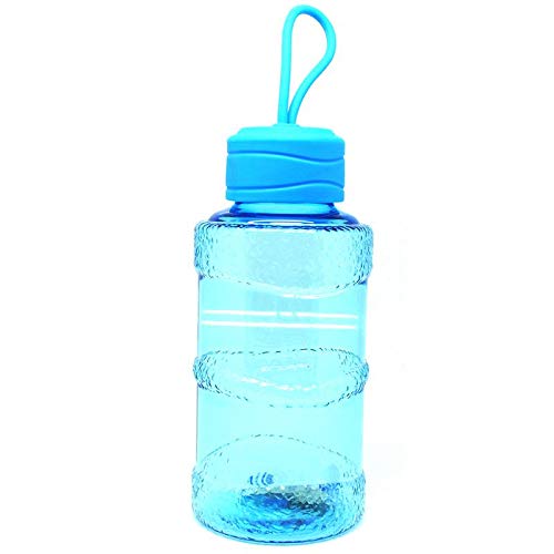 TOTO DEALS™ Premium Mini Gallon Water Bottle with Strap - 500ml BPA-Free Plastic Bottle for Gym, Hiking & Travel - Leak Proof & Durable - Blue (1 Pack)