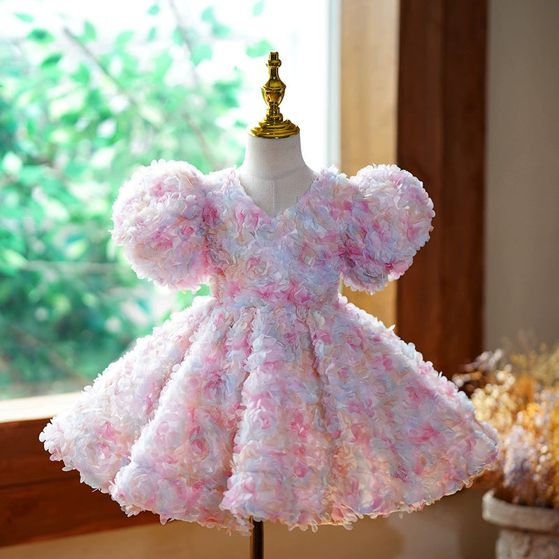 Adorable Baby Girl Floral Dress - Toddler Pageant, First Communion & Princess Party Gown - Perfect for Special Occasions, Photo Shoots & Celebrations