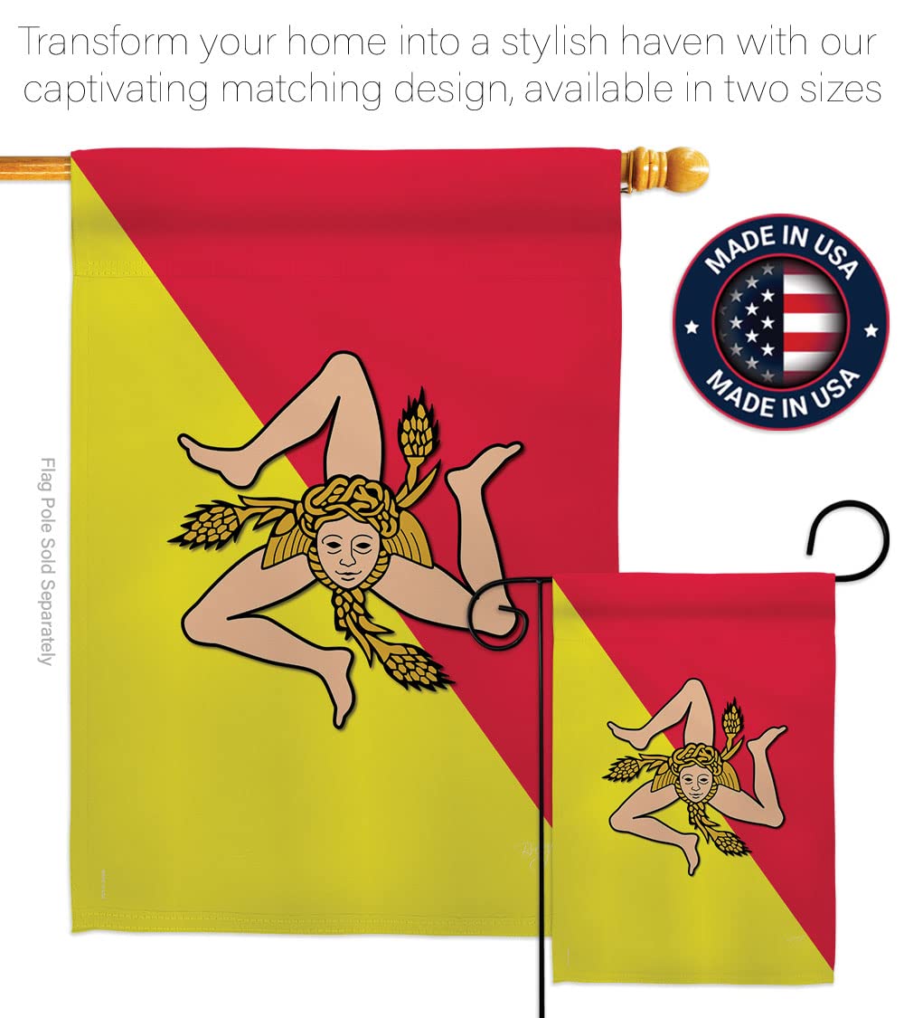 Breeze Decor House Flag - Regional, National & International Country Flags - Made in USA | Perfect for Home, Garden & Outdoor Decor