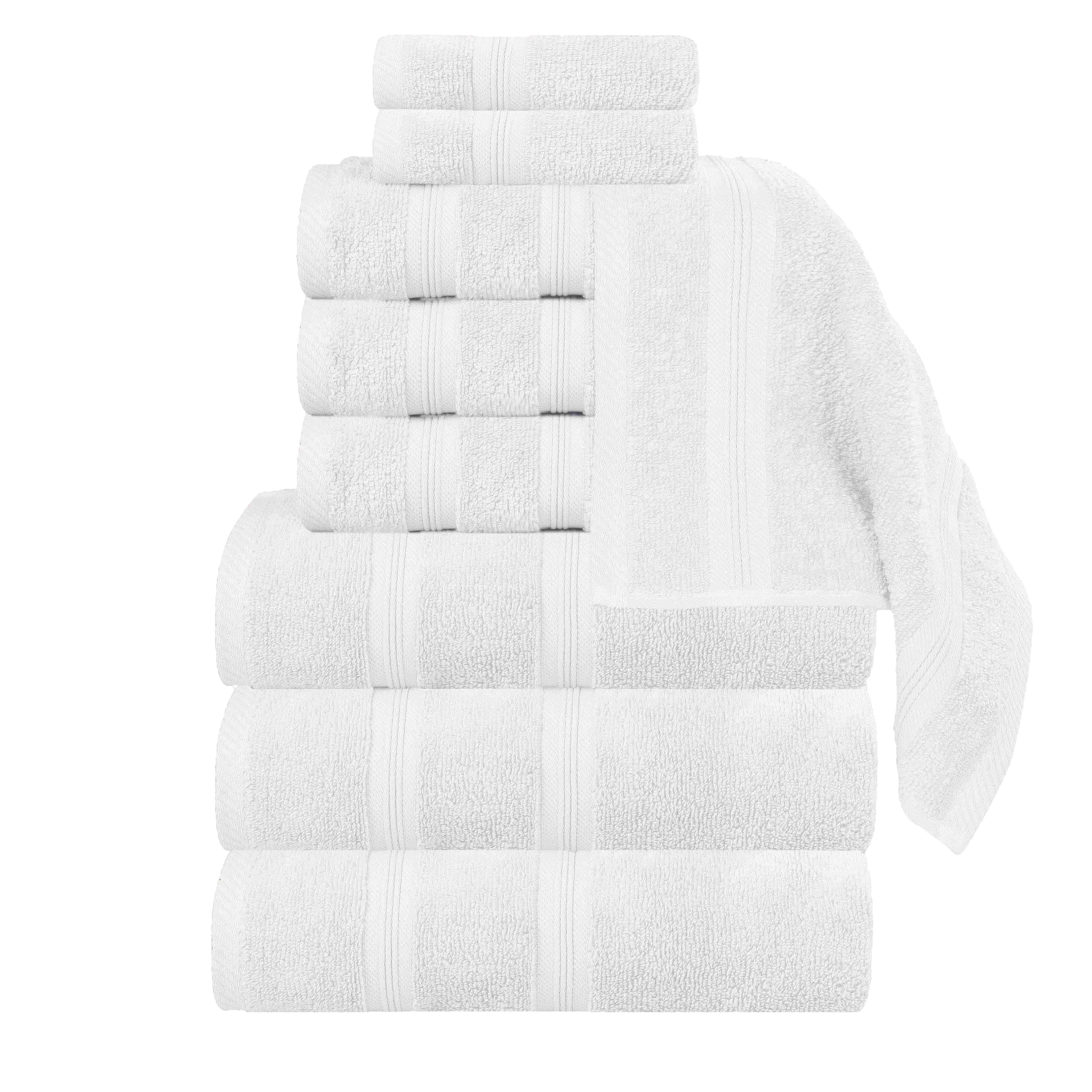 Premium 9-Piece Smart Dry Zero Twist Cotton Towel Set - Ultra Soft, Absorbent & Quick Drying Bath Towels for Spa, Gym & Luxury Home Use