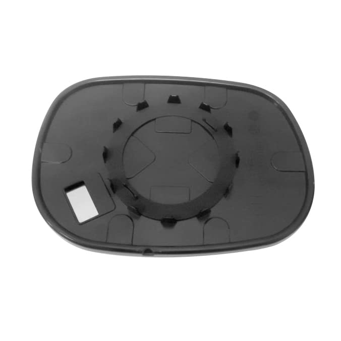Replacement Side Mirror Glass for 1997-2000 Dodge Dakota & 1998-2002 Durango - Chrome Flat Door Mirror Glass with Plate (Non-Heated) - Automotive Exterior Mirror Repair Part for Improved Visibility & Safety While Driving