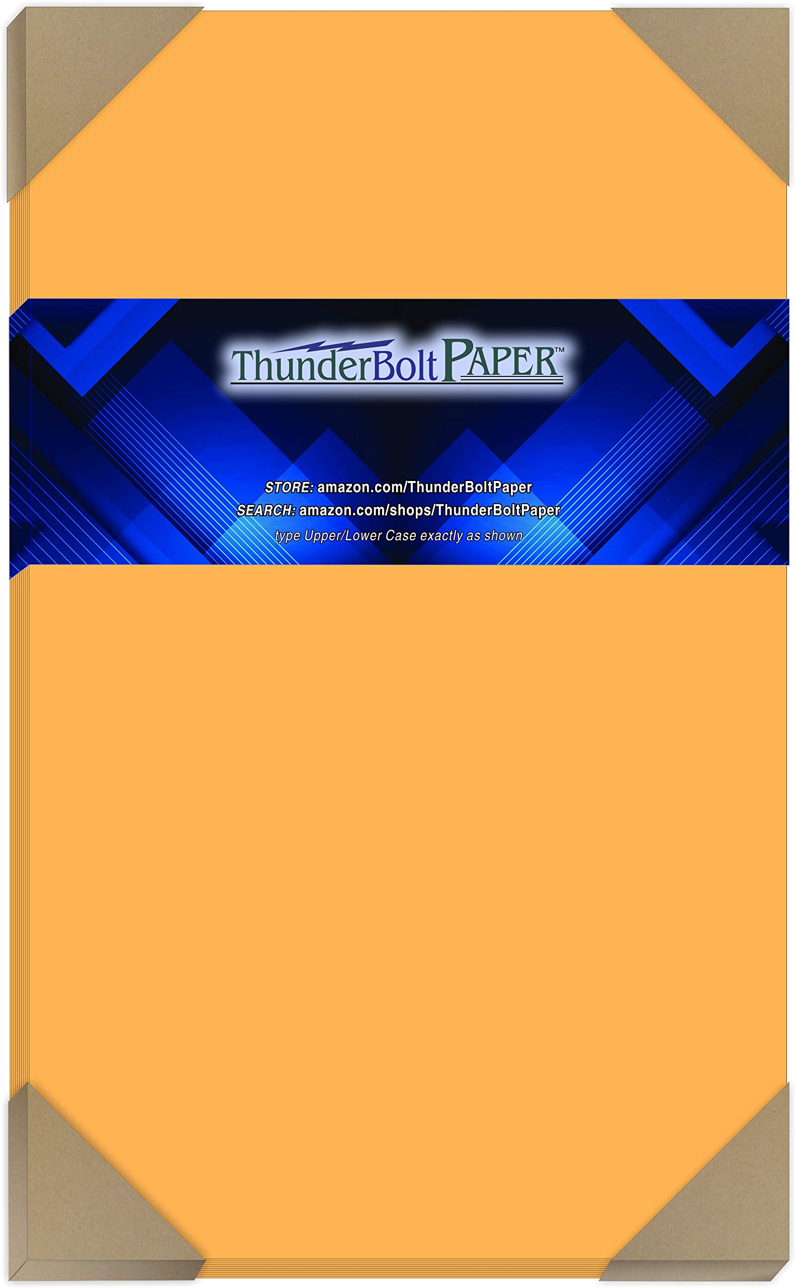 100 Sheets Bright Gold 65lb Cover Cardstock Paper - 8.5