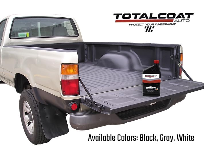 **White Roll On Bedliner - Durable Truck Bed Coating Protects Against Rust, Corrosion, Dents & Scratches | Easy DIY Application for Trucks, Cargo Vans & Box Trucks (4 Quarts, Roller & Tape Kit Included) | Ideal for Hauling, Construction & Outdoor Work**