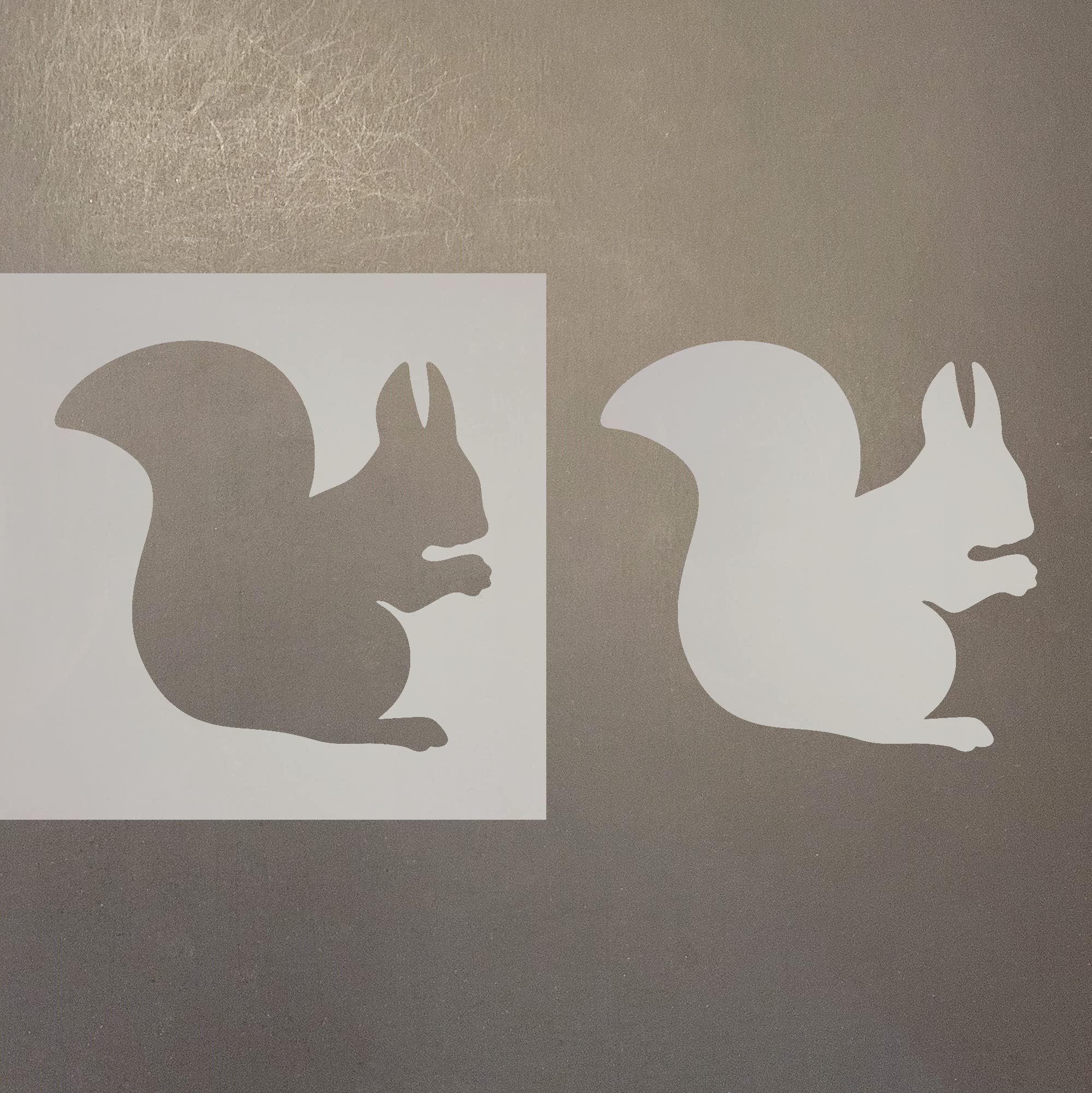 Squirrel Reusable Mylar Stencil for DIY Art & Craft Projects - 4 Inch Durable Stencil for Painting, Scrapbooking, and Home Decor