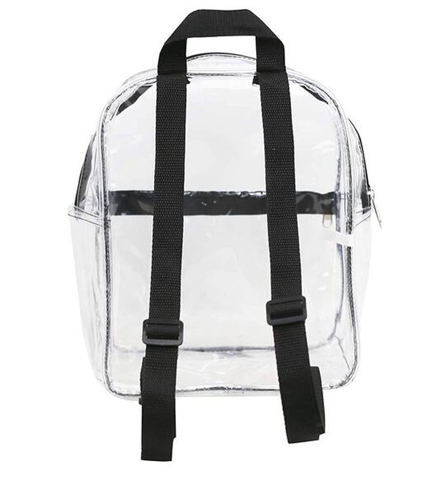 YaYiYa Clear Transparent Backpack - Waterproof Mini Backpack for Beach, Festival, Concert & Travel - See-Through Small Backpack for Women & Men - Perfect for Security Check, Theme Parks & School Events
