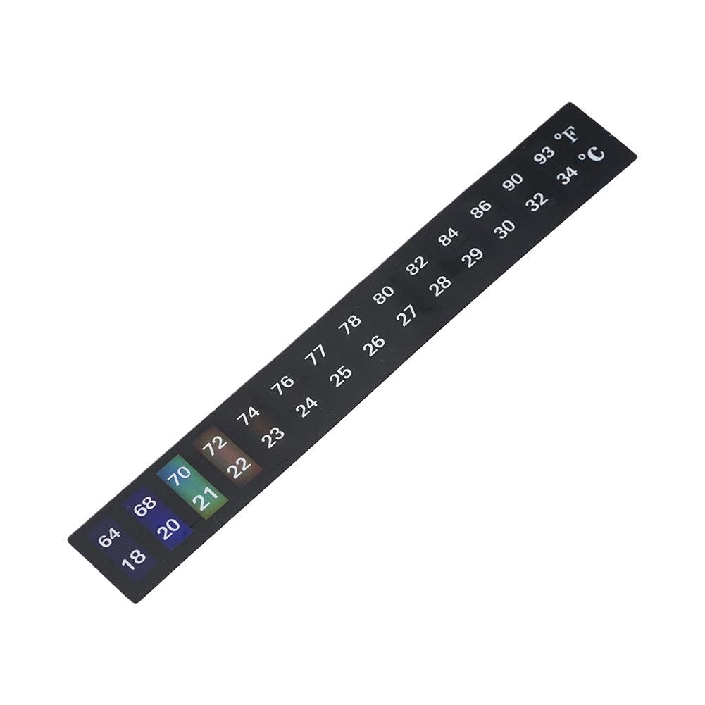 Color-Changing Aquarium Thermometer - Blue Green Digital Fish Tank Temperature Patch for Indoor Use