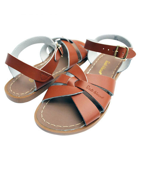 Saltwater Original Tan Sandals for Adults – Comfortable Beach & Outdoor Walking Sandals for Men & Women