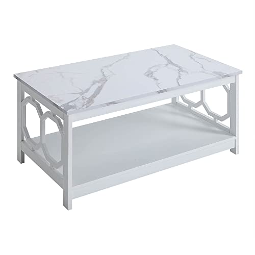 White Faux Marble/White