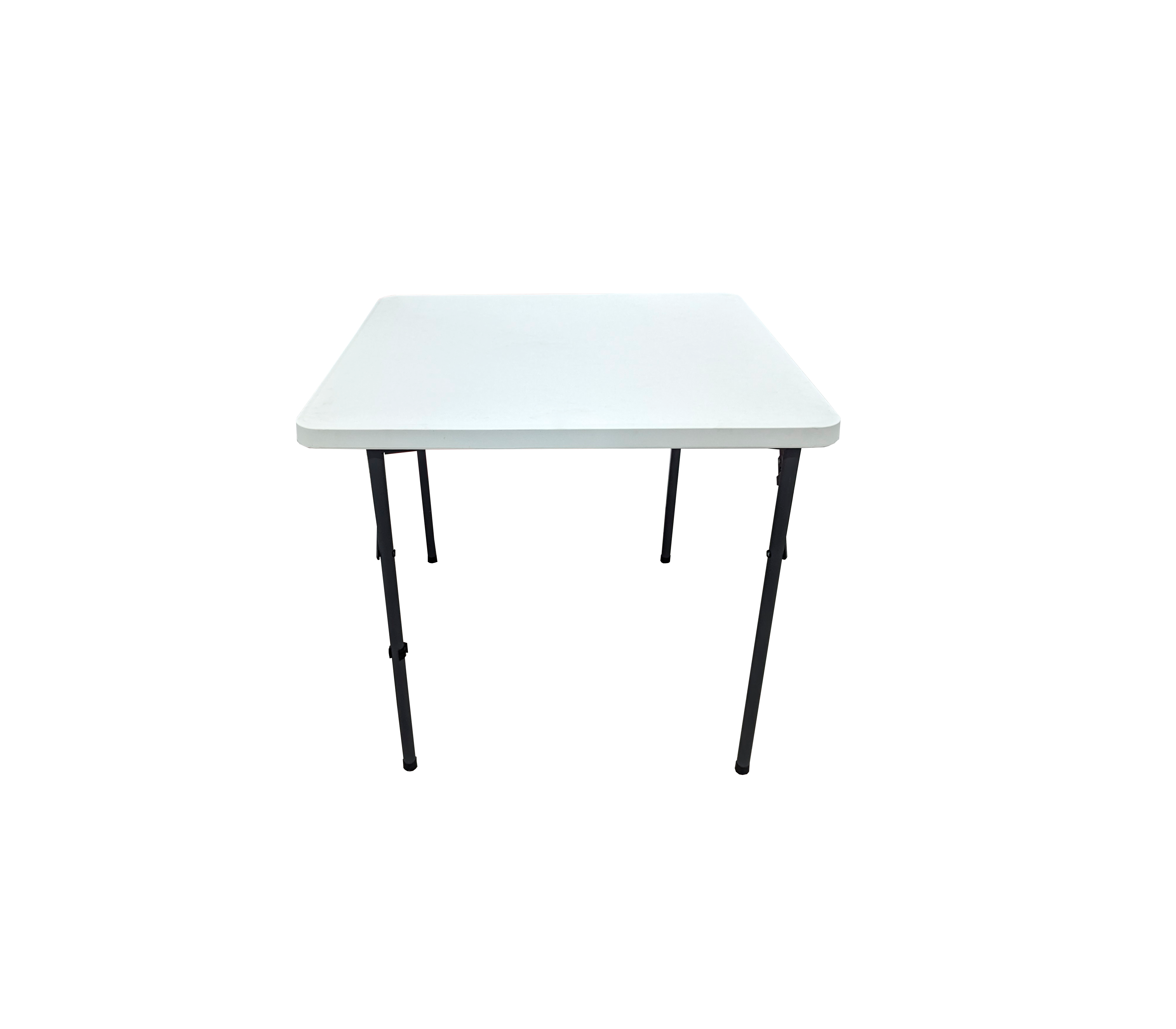 Powerfik 86x86x74cm White Square Folding Table - Portable & Sturdy for Outdoor Picnics, Camping, Parties, and Home Use