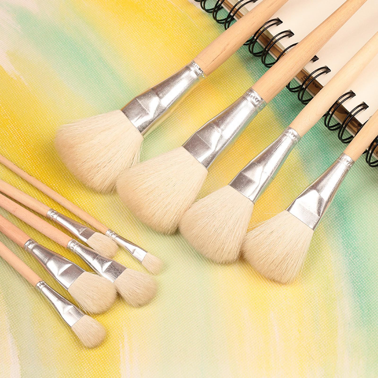 11 Pcs Wool Pottery Glaze Brushes for Ceramic Painting - Soft Durable Wool Bristles, Precision Detailing Tools, Easy Clean Hake Brushes in Multiple Sizes - Perfect for Pottery Glazing, Ceramic Art, DIY Crafts & Home Decor Projects