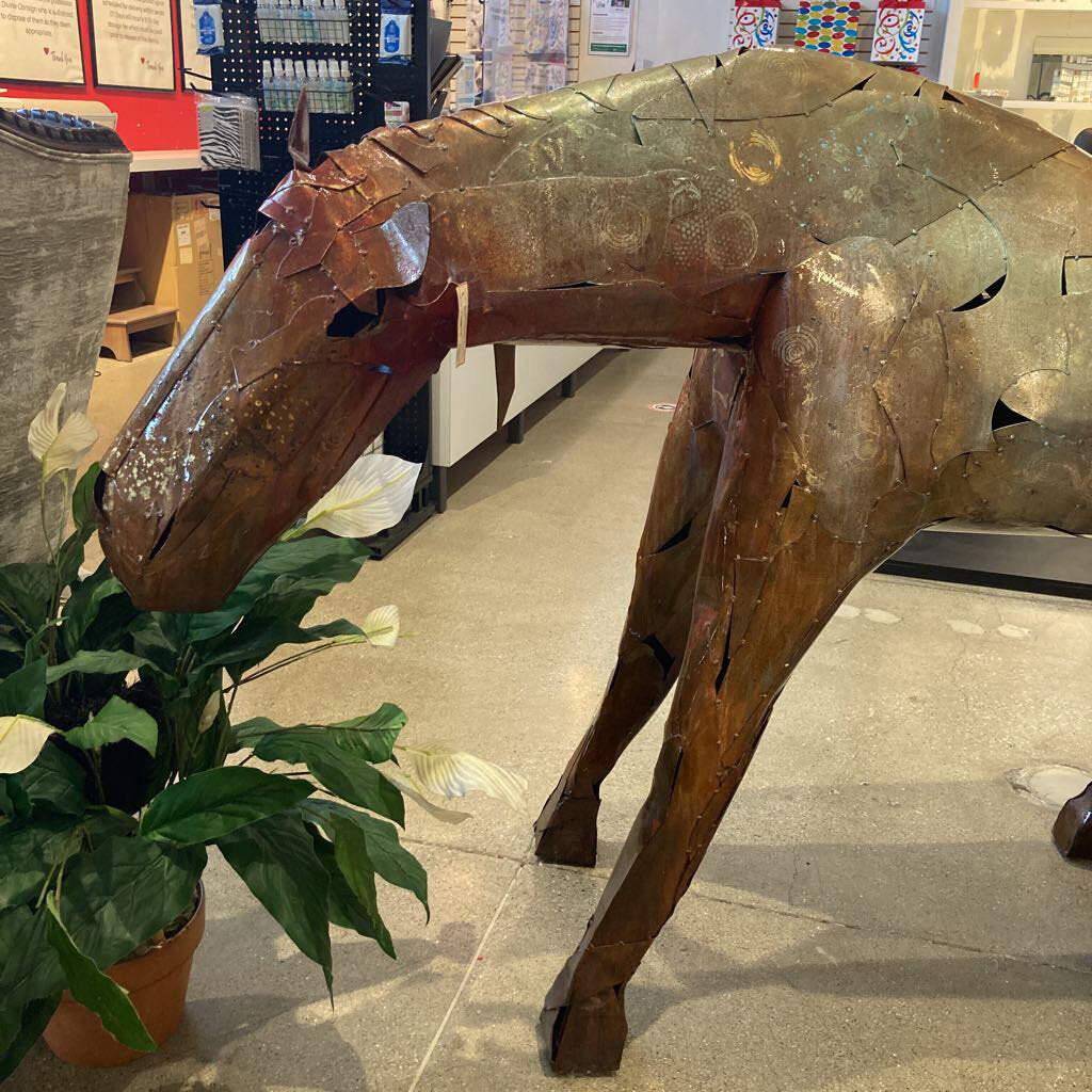 Custom Handcrafted Large Metal Horse Statue - 50 Inch Tall - Elegant Home & Garden Decor for Living Room, Office, or Outdoor Spaces