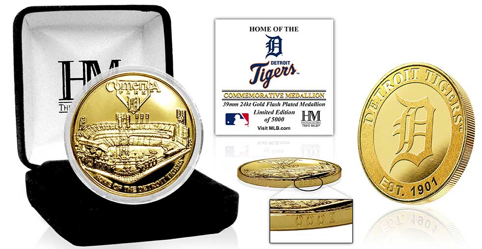 Detroit Tigers Stadium Gold Mint Coin - Limited Edition Collectible for Baseball Fans & Memorabilia Enthusiasts | Perfect for Display, Gifts, and Sports Collections
