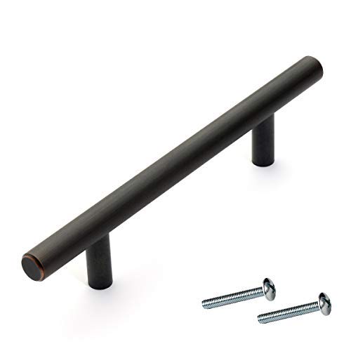 Oil Rubbed Bronze European Style Cabinet Pulls - 10 Pack (7 3/4 Inch) - Vintage Bar Cabinet Handles for Kitchen, Bathroom & Furniture - Dynasty Hardware