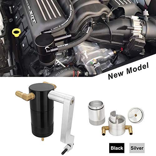 Kyostar Black Billet Oil Catch Can for Dodge Charger Challenger Chrysler 300 5.7L 6.4L HEMI - High-Performance Engine Protection - Z-Bracket Scat Pack - Perfect for Racing & Off-Road Use