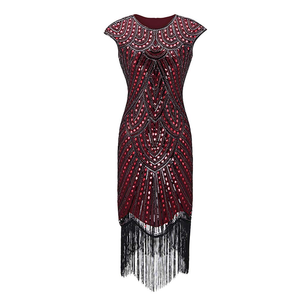 Vintage 1920s Black Flapper Tassel Shirt Dress - Plus Size Great Gatsby Evening Party Cocktail Dress for Women | Perfect for Roaring 20s Themed Parties, Halloween Costumes & Retro Fashion Events