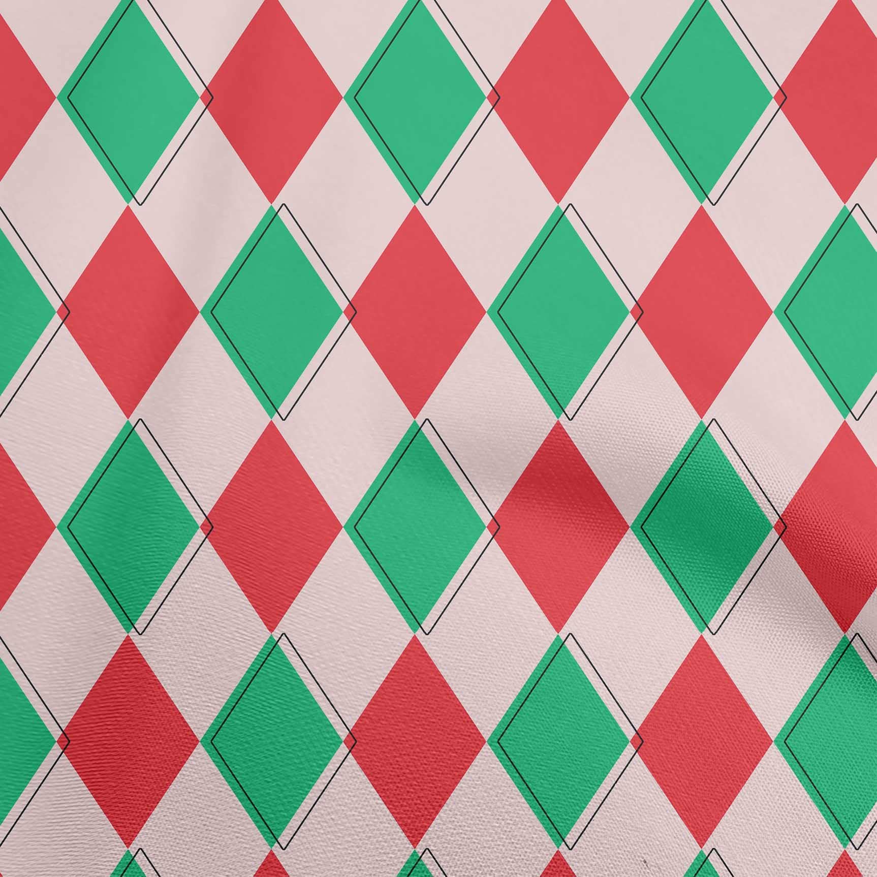 oneOone Rayon Red Argyle Print Fabric by The Yard - 56 Inch Wide for DIY Clothing, Quilting & Sewing Projects - Perfect for Dresses, Skirts & Home Decor