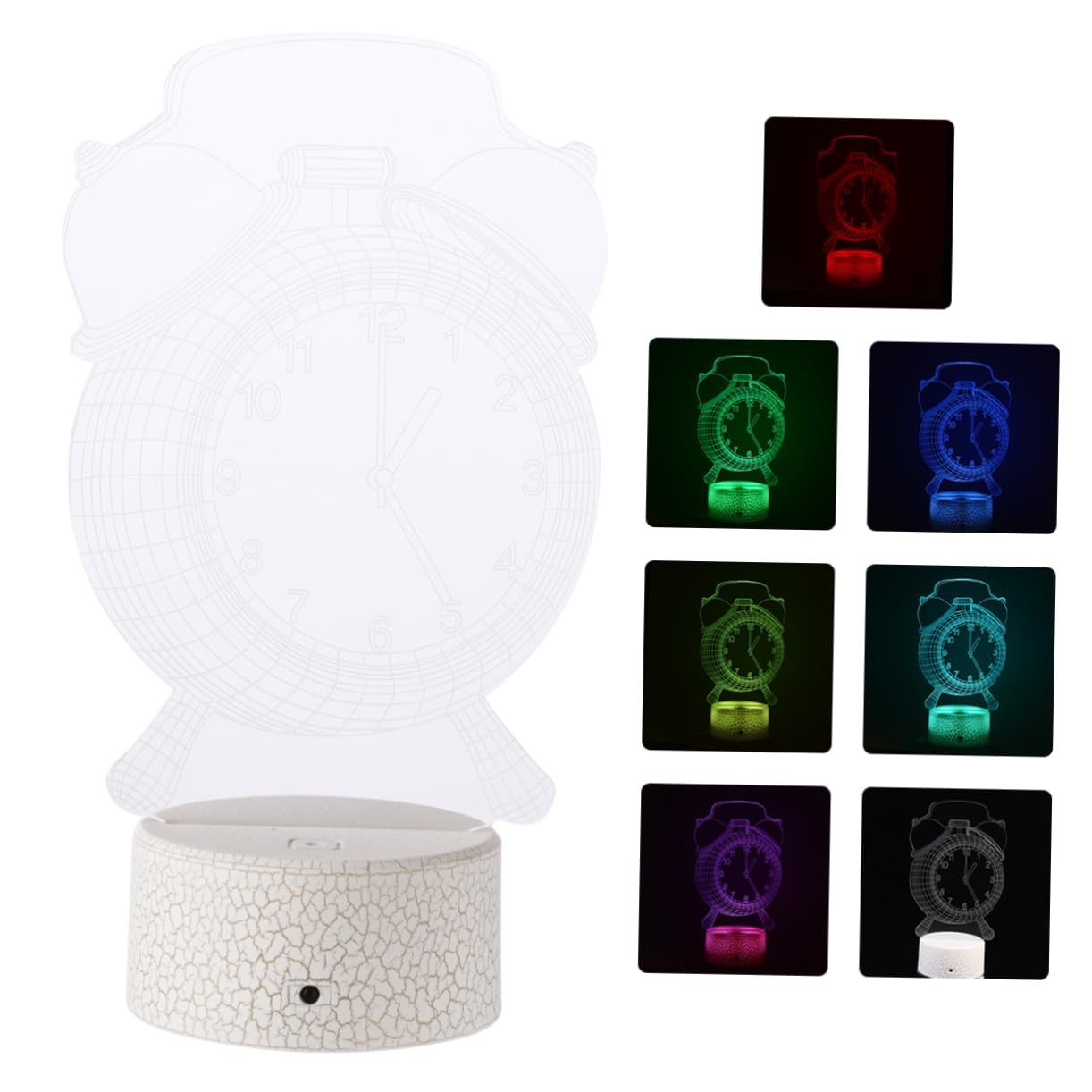 Homoyoyo Acrylic LED Illusion Table Lamp - 3D Bell-Shaped Night Light for Kids Bedroom, Nursery Decor & Gift Idea | Energy-Efficient Child Lighting for Bedside, Study Desk & Relaxation