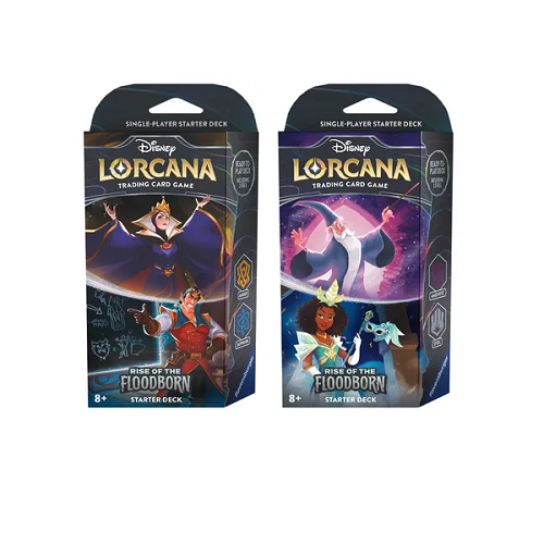Disney Lorcana TCG: Rise of the Floodborn Starter Deck - Amethyst & Steel | Collectible Trading Card Game for Beginners & Players | Perfect for Game Nights, Tournaments & Disney Fans