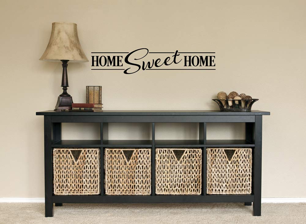 Home Sweet Home Quote Vinyl Wall Decal Sticker - Removable Home Decor Art in Yellow (49x10.5 inches) - Perfect for Living Room, Nursery & Bedroom Wall Decor