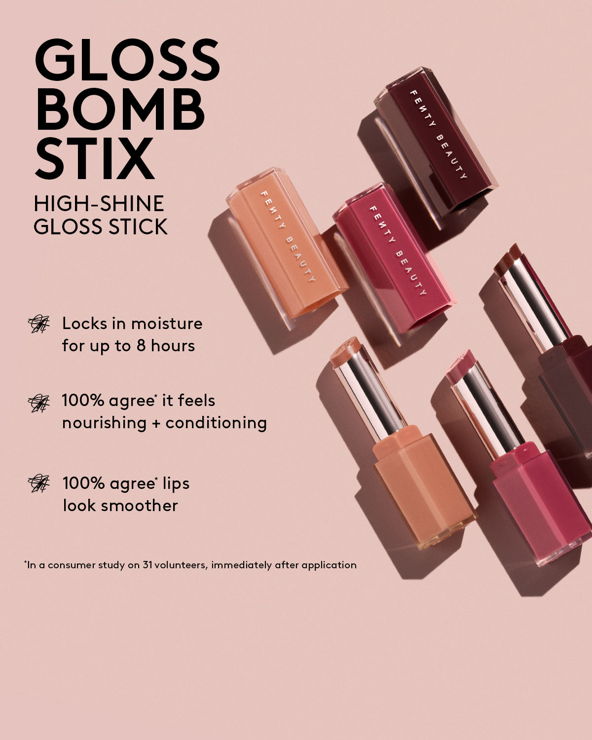 Gloss Bomb Stix High Shine Lip Gloss Stick - Sorta Selfi$h | Hydrating & Non-Sticky Formula | Perfect for Everyday Wear & Night Out Makeup