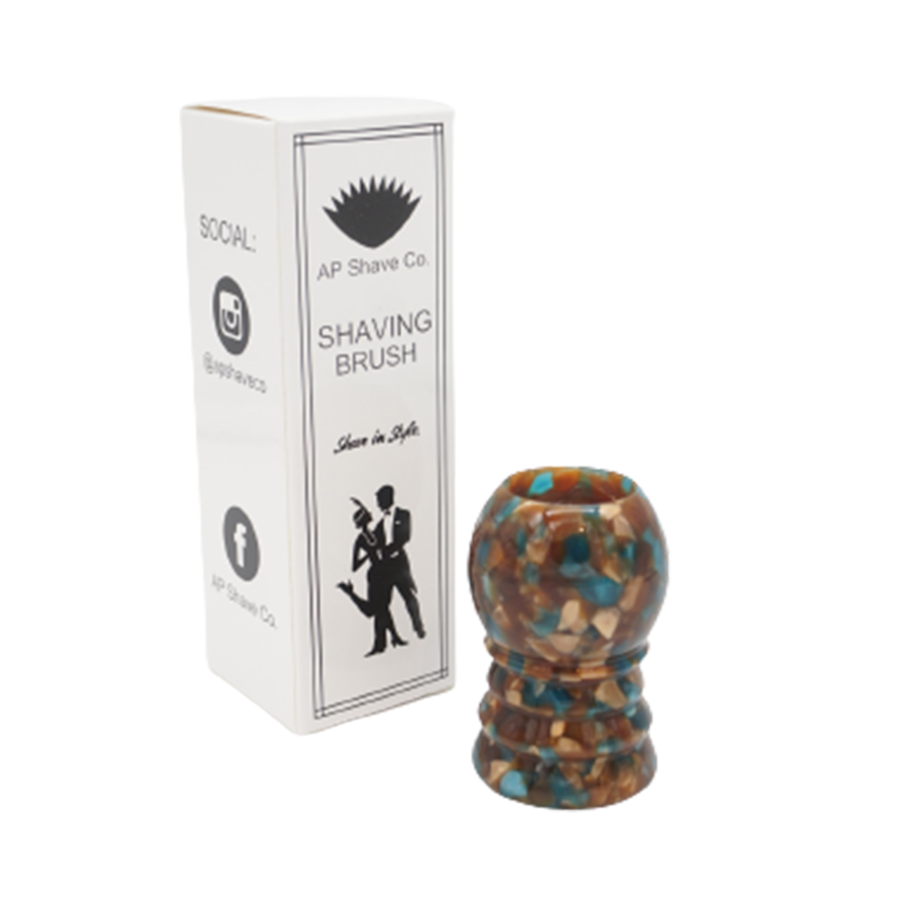 Handcrafted Shaving Brush Handle with Diamond Pattern - Fits 24mm & 26mm Knots - Premium Wet Shaving Accessory for Men's Grooming Routine