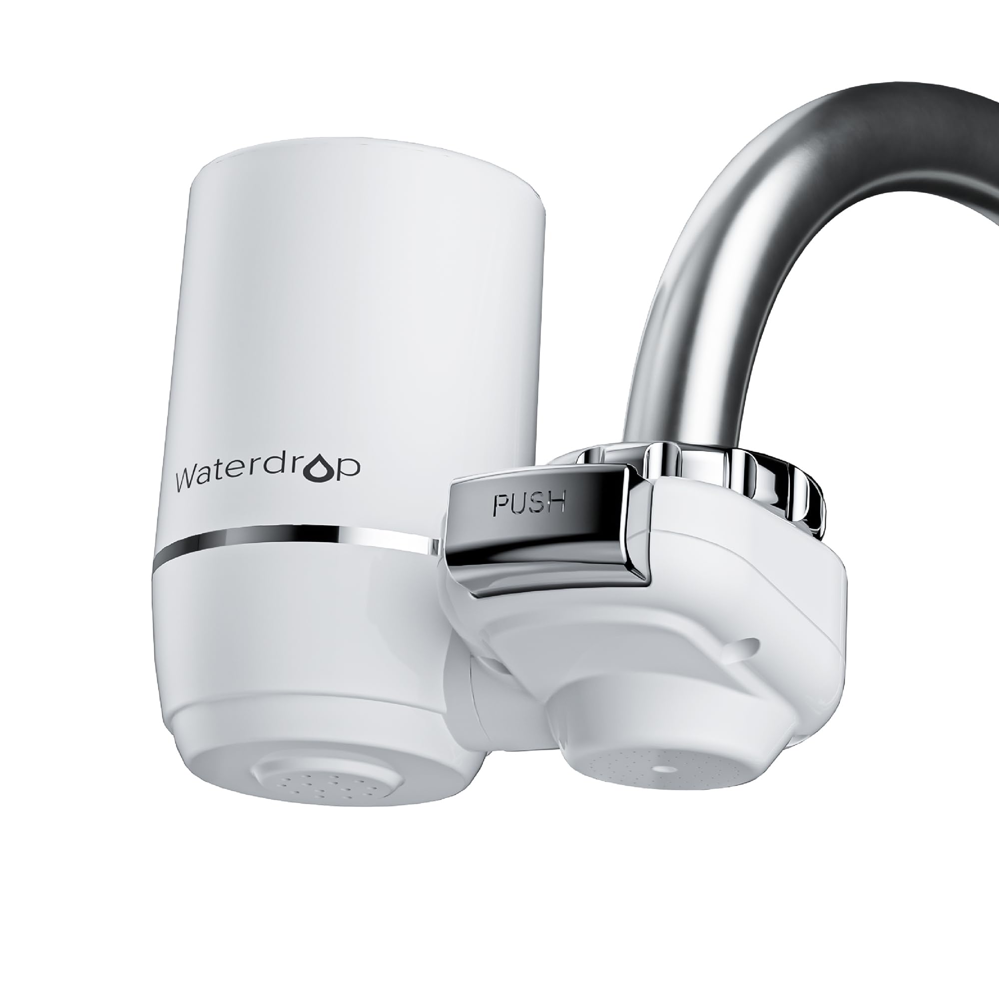 Waterdrop Sink Faucet Water Filter - NSF Certified 0.01μm Ultra-Filtration System, Reduces Chlorine & Lead (320 Gallons Capacity) - White Bathroom Faucet Filter for Skin Care & Drinking Water Purification | Perfect for Kitchen, Bathroom, and RV Use