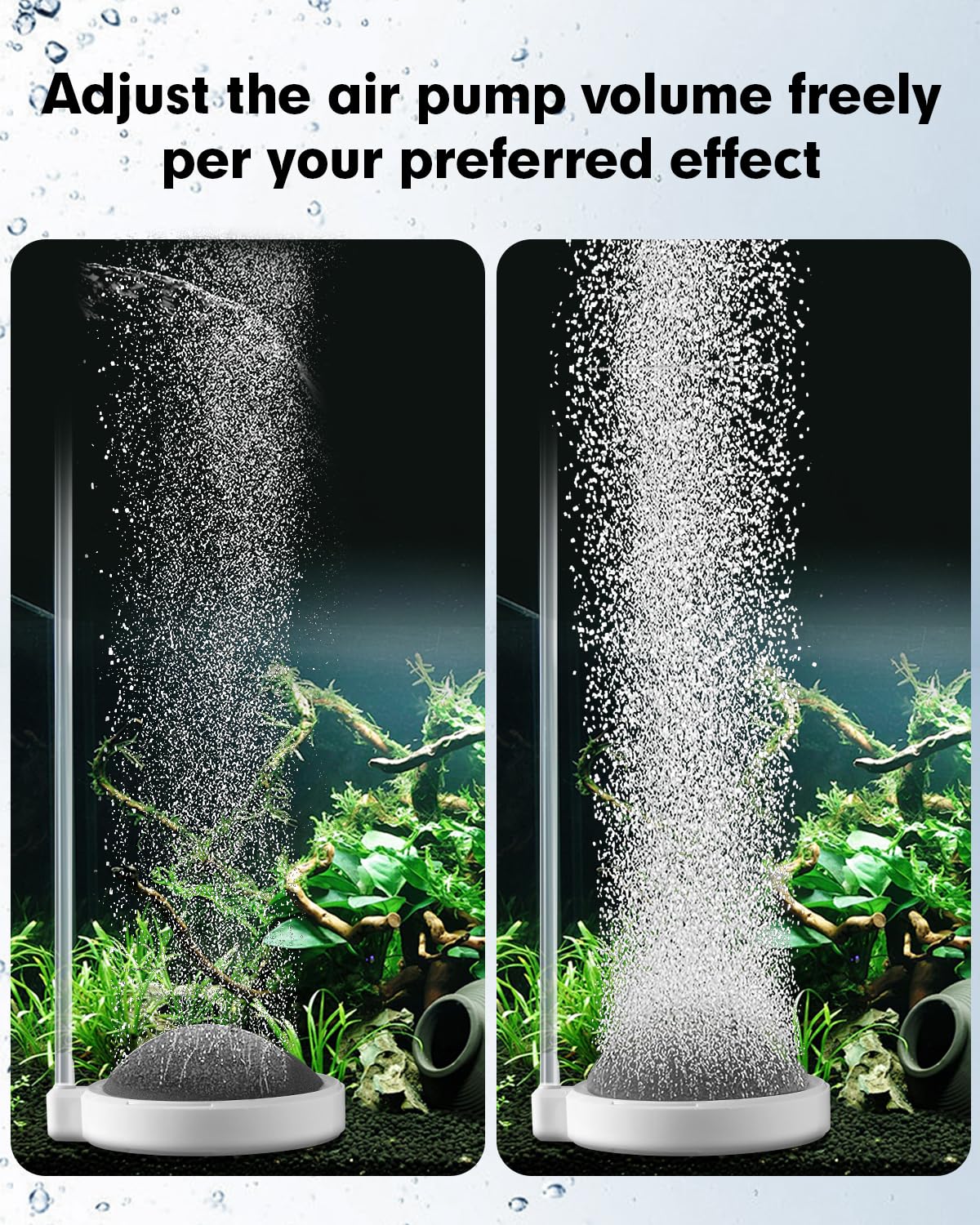 3.2 Inch Nano Air Bubble Stone for Aquarium Fish Tank - High Oxygenation Aerator & Bubbler Accessory for Hydroponics, Pond, and Air Pump Systems - Perfect for Freshwater & Saltwater Tanks