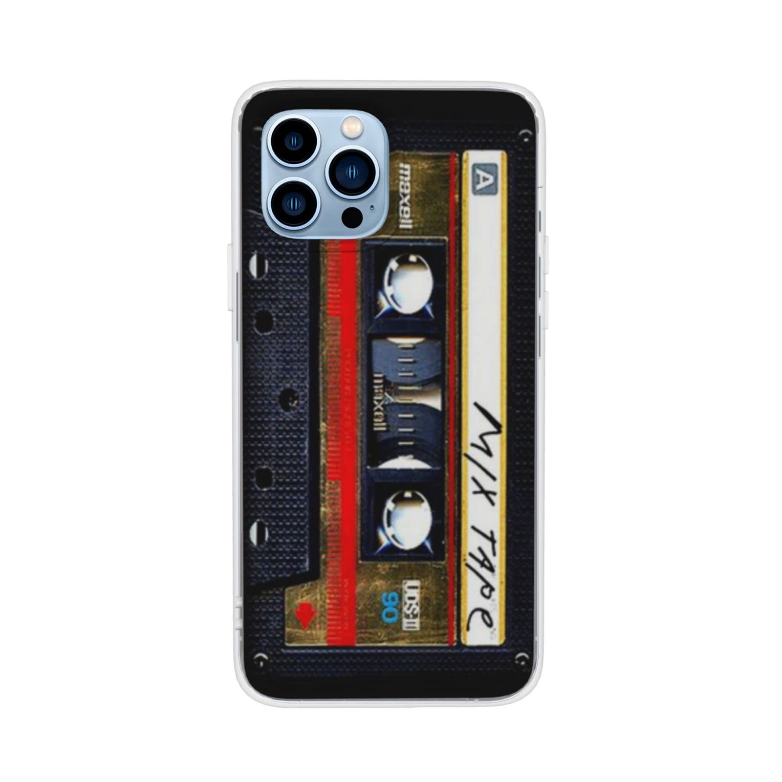 Vintage Cassette Tape Mixtape iPhone 13 Case - Shockproof Clear Soft TPU Protective Phone Cover for Women | Perfect Gift for Music Lovers, Trendy Accessory for Daily Use & Concerts