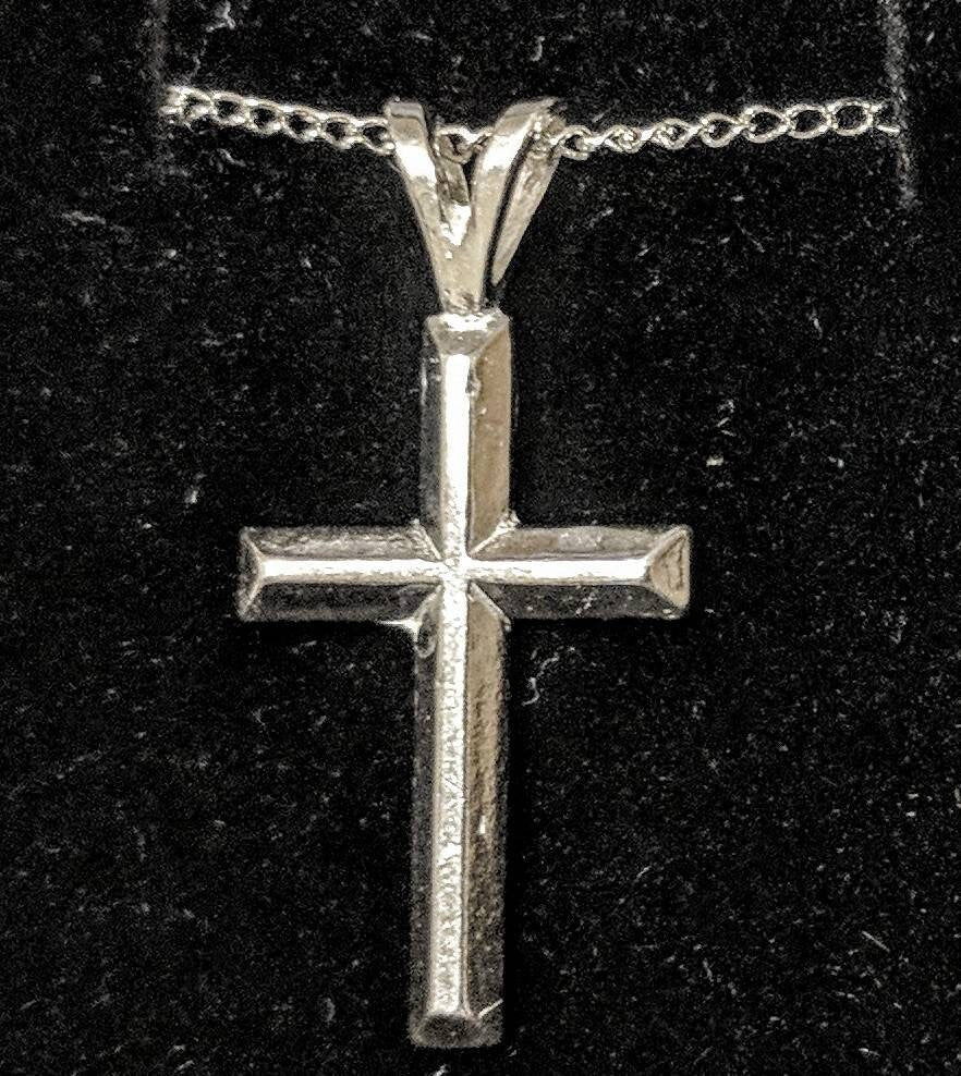 Solid Sterling Silver or 14kt Gold Cross Pendant Setting - New & Made in USA (161736/141736) - Perfect for Religious Jewelry, Gifts & Everyday Wear
