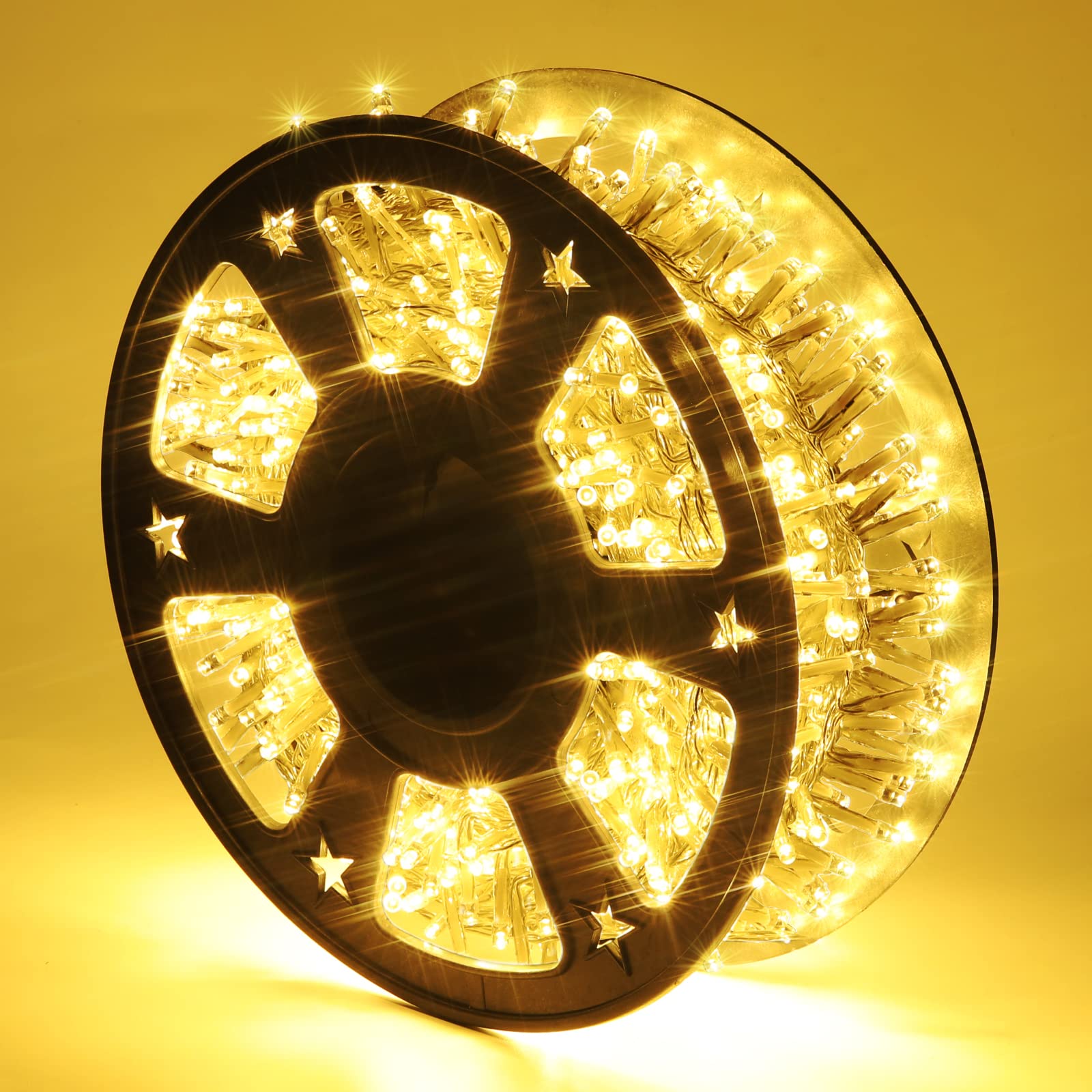 Quntis 328FT 500 LED Waterproof String Lights - Warm White & Clear Cluster Fairy Lights with 8 Modes for Indoor Outdoor Decor | Perfect for Bedroom, Wedding, Party, Holiday, Christmas Tree, Garden, Patio, and Home Decoration