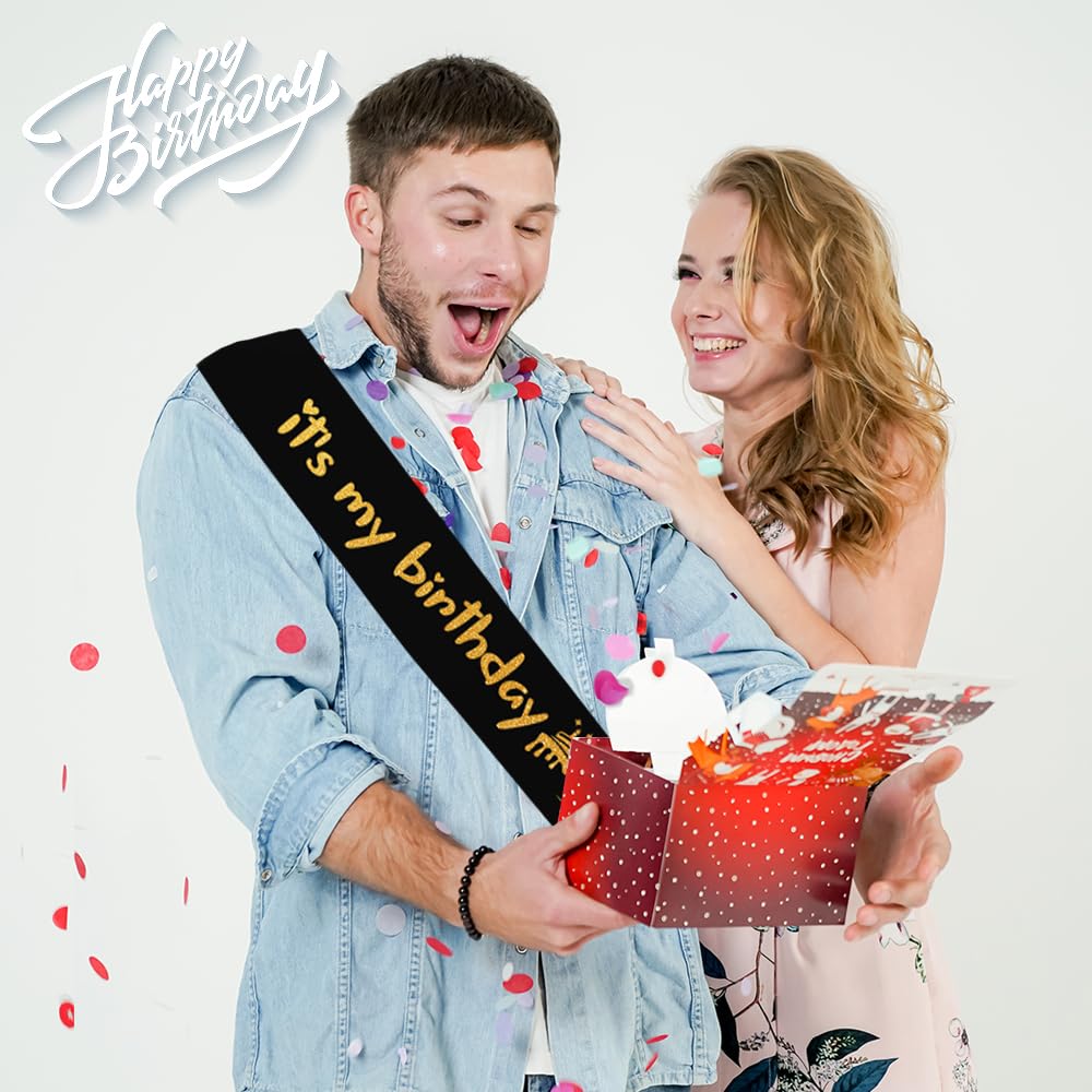 Birthday Sash for Women & Men - Personalized Birthday Party Decorations & Gifts - Perfect for Birthday Celebrations, Bachelorette Parties & Special Events