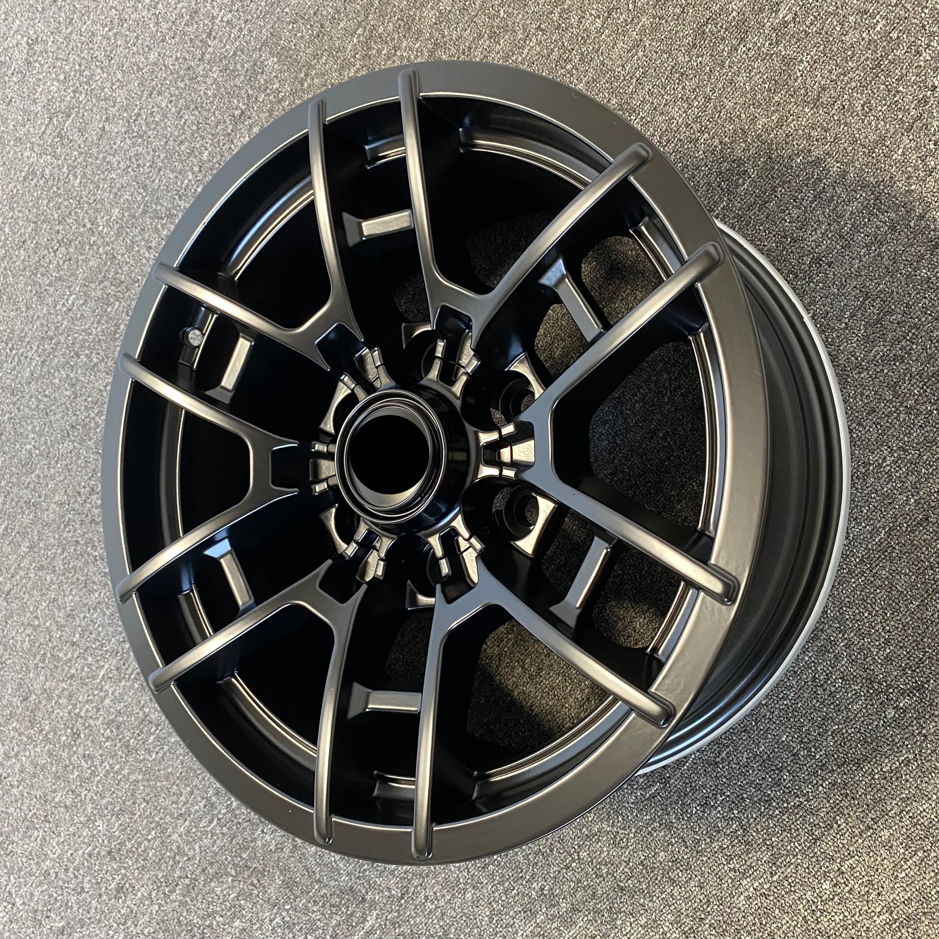 17-Inch Black Pro Style Alloy Wheels for Toyota Tacoma, 4Runner, FJ Cruiser, Tundra, Sequoia & Land Cruiser - Durable Off-Road Rims for Adventure & Daily Driving