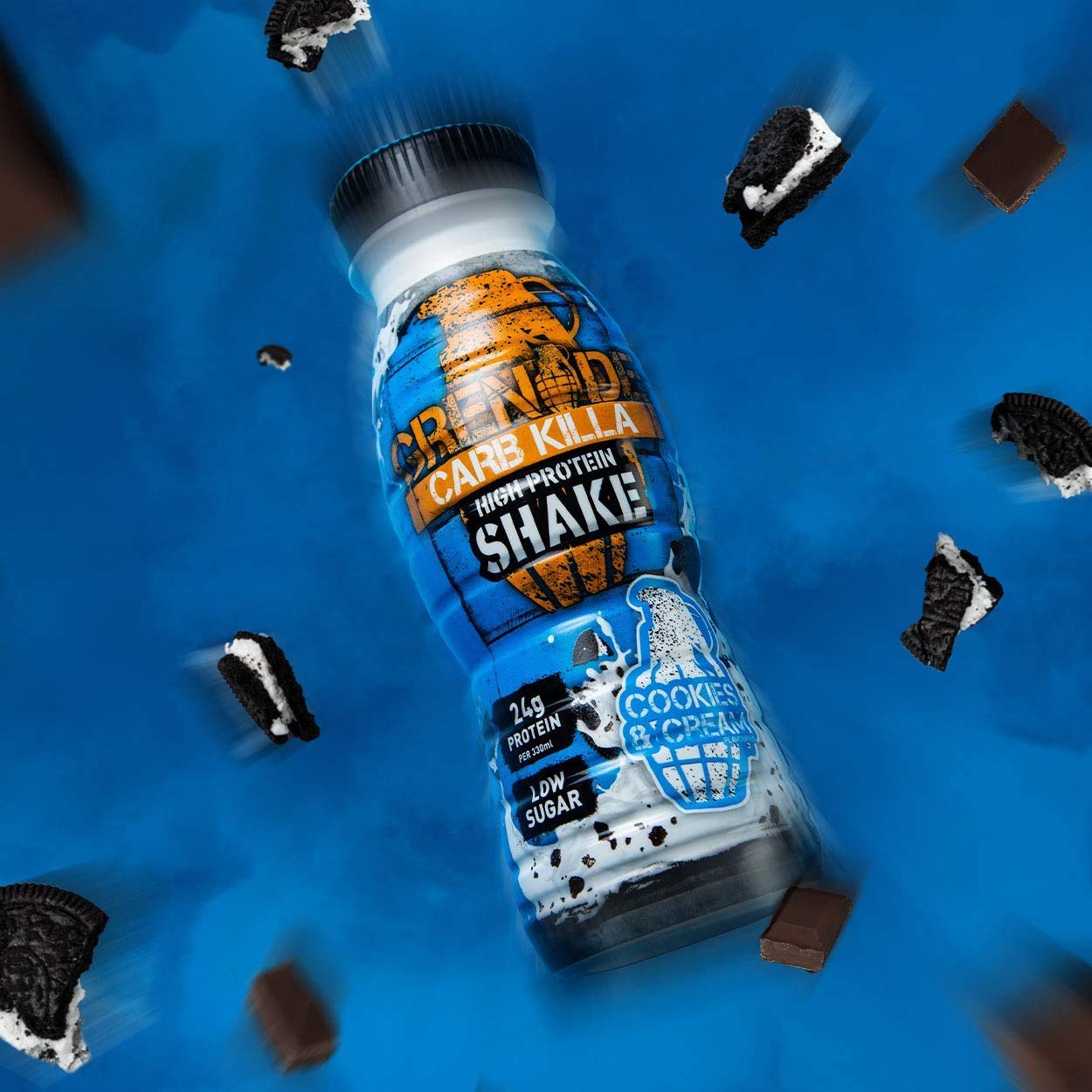 Grenade Carb Killa Protein Shake - Cookies & Cream Flavor, 330ml (Pack of 8) | High Protein Low Carb Drink for Post-Workout Recovery, Meal Replacement & Weight Management