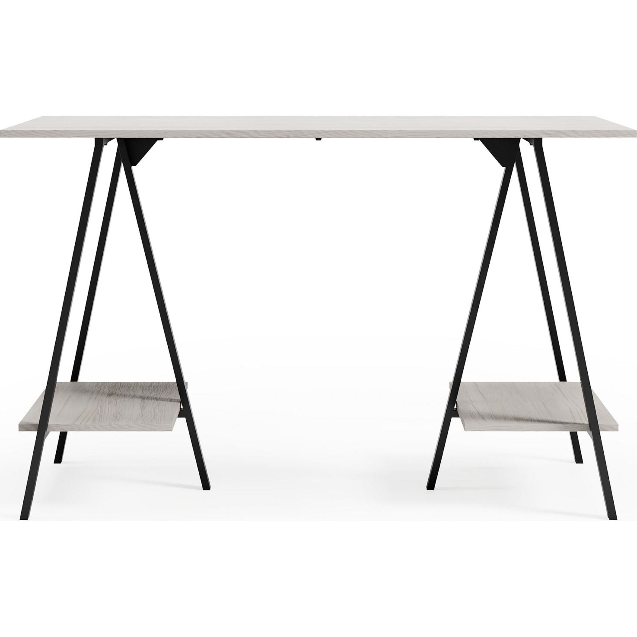 Bayflynn Modern Office Desk - White & Black - Perfect for Home Office, Study Room, and Workspace Setup