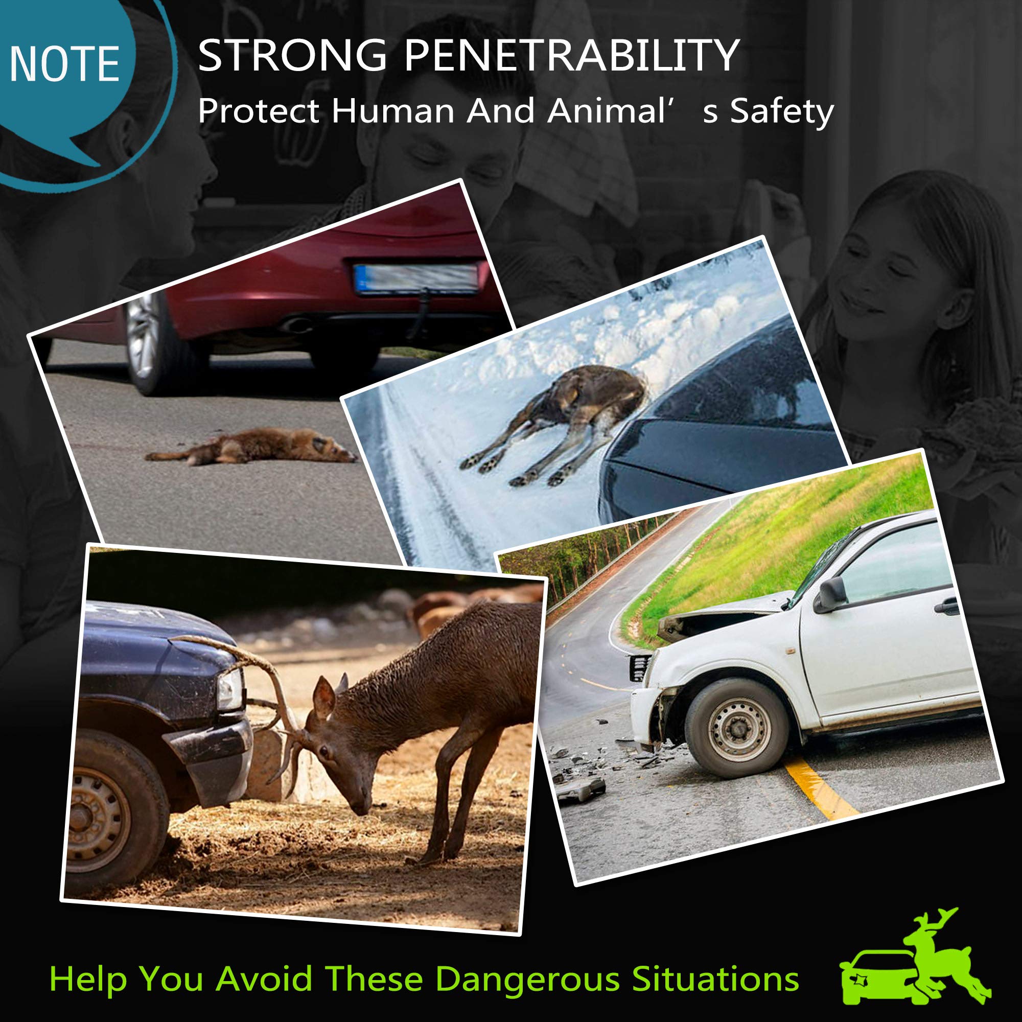 Elook Deer Warning Whistle for Cars - 2 Pack Mini Deer Alert Device with Upgraded Acrylic Double-Sided Tape (Patent Registered) - Prevent Deer Collisions on Highways & Rural Roads