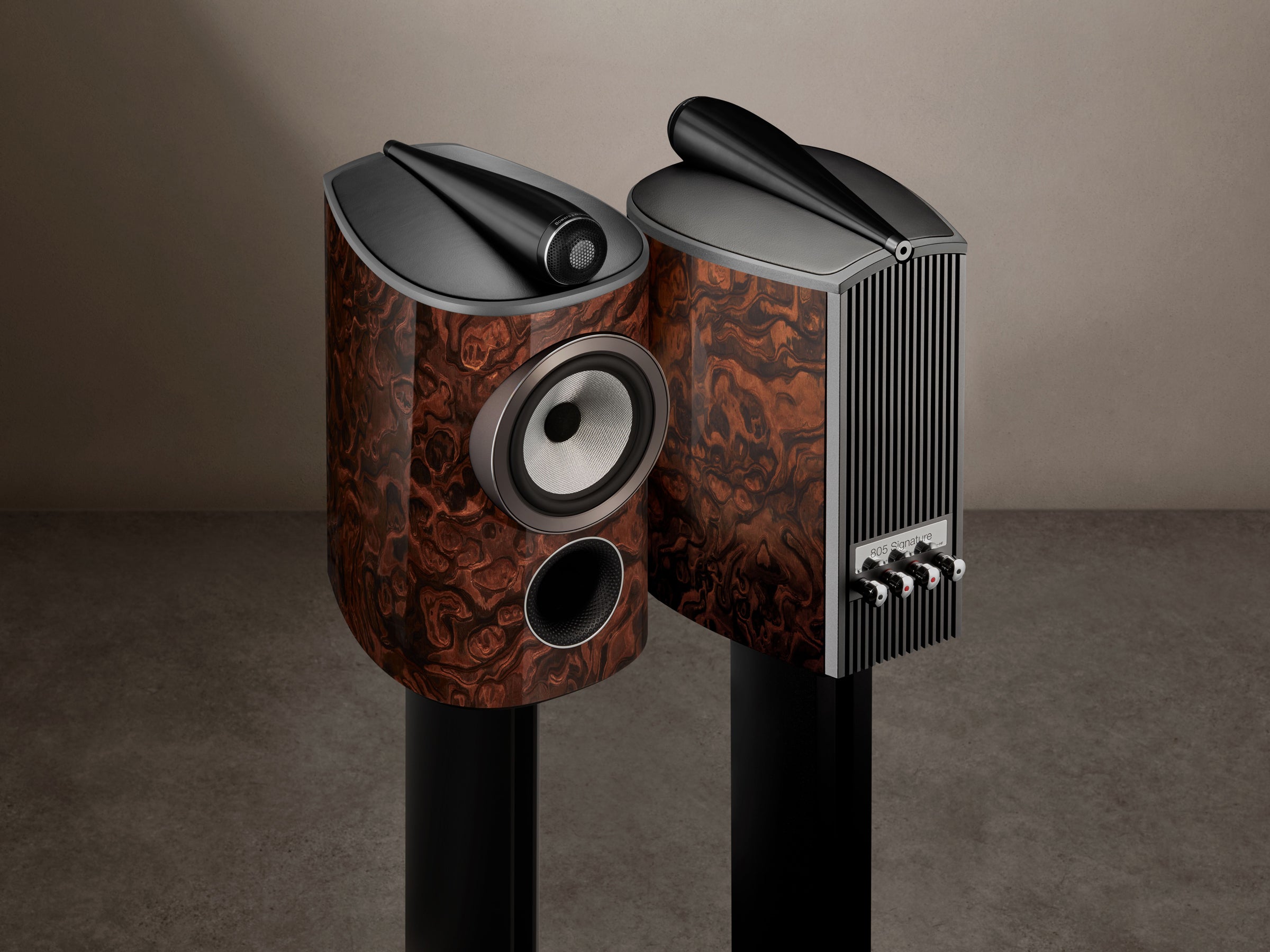 Bowers & Wilkins 805 D4 Signature Bookshelf Speakers (Pair) - Premium Hi-Fi Audio for Home Theater & Music Listening