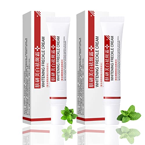 Freckle Whitening Cream for Face - Dark Spot Corrector, Acne Scar Removal & Pigmentation Treatment - Brightening Cream for Even Skin Tone (2 Pack) - Perfect for Daily Skincare & Nighttime Use