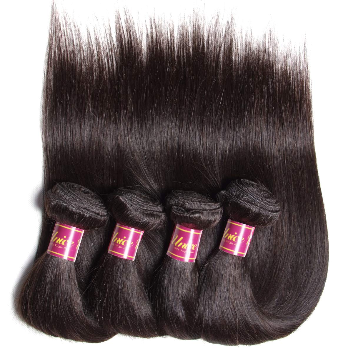 UNICE 10A Malaysian Straight Virgin Human Hair Weaves - 3 Bundles Unprocessed Hair Extensions (20/22/24 Inch) for Natural Look & Styling | Perfect for Daily Wear, Parties & Special Occasions