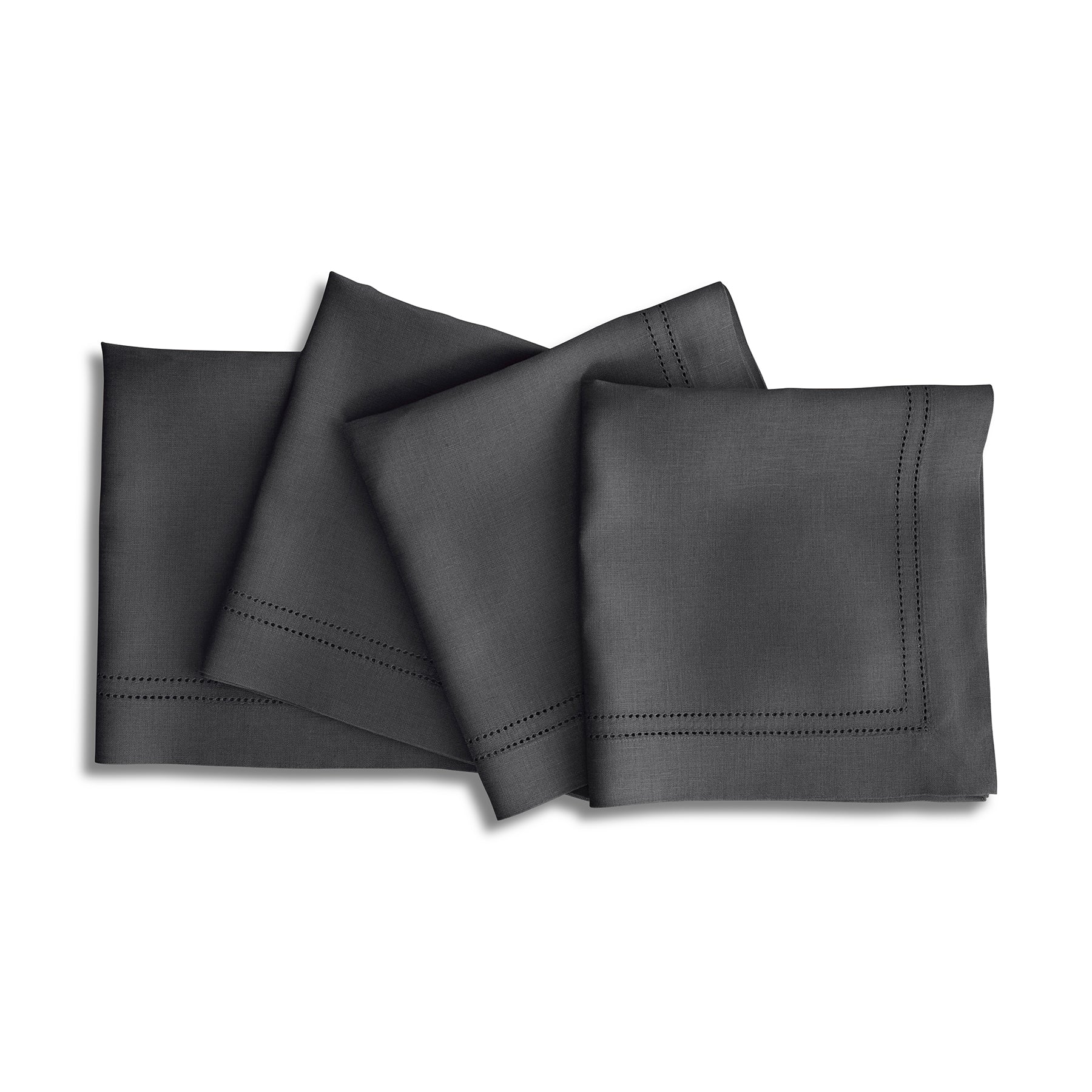 Premium Linen Double Hemstitch Napkins Set of 4 - Elegant Dinner Table Decor for Formal Dining & Special Occasions