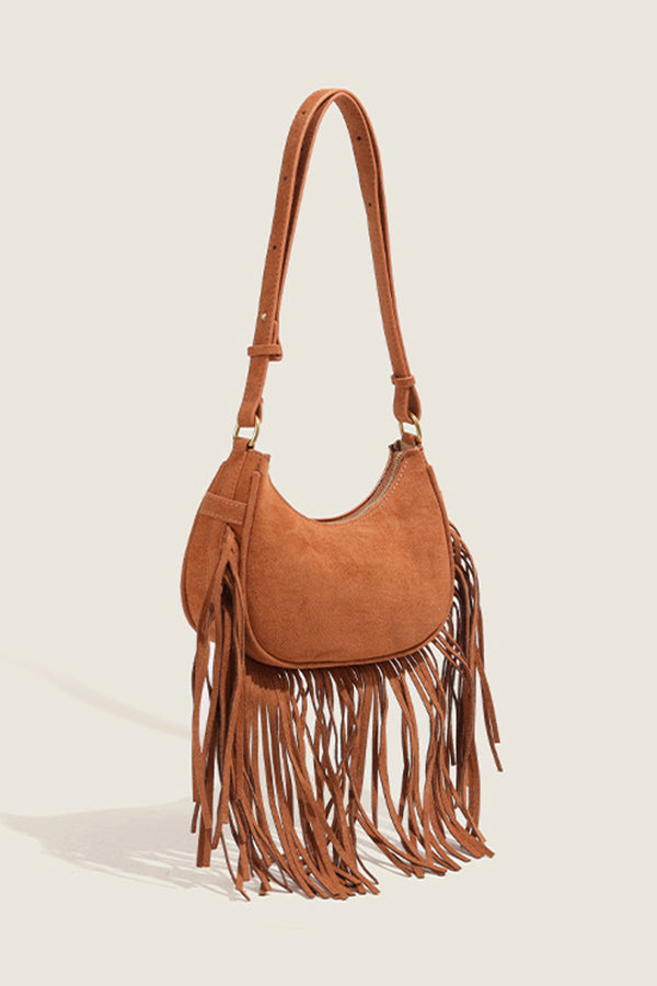 Stylish Urban Tassel Shoulder Bag for Women - Fashion Crossbody Purse with Adjustable Strap - Perfect for Work, Travel & Daily Use