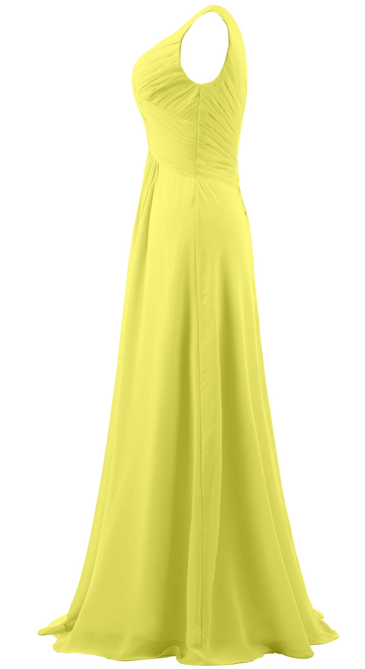 Elegant Women's V-Neck Sleeveless Long Bridesmaid Dress for Wedding Guest, Formal Evening Party Gown - Perfect for Fall Weddings, Cocktail Parties & Special Occasions