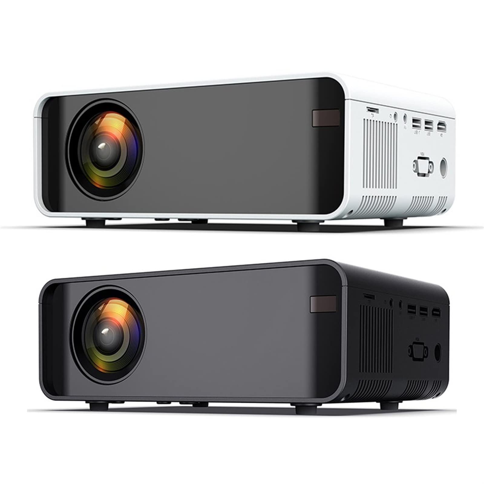 SVIOR 1080P HD Portable Projector - Wireless WiFi Bluetooth Home Theater Video Projector for iPhone Android Smartphone - US Plug (Perfect for Movie Nights, Gaming & Outdoor Camping)